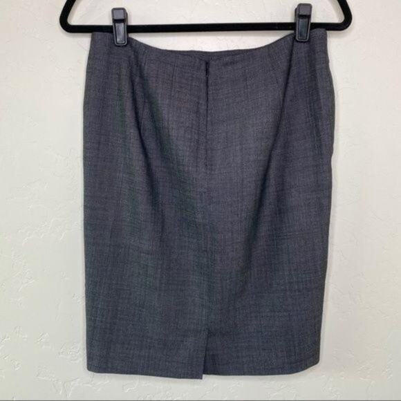 MaxMara Charcoal Gray Silk Blend Pencil Skirt 12 - Picture 5 of 6
